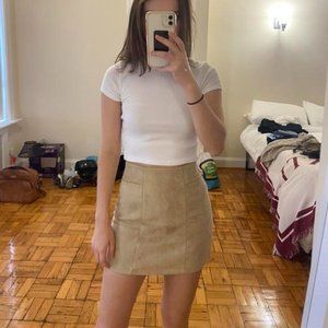 faux suede skirt
